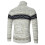 (xxl,khaki)Sweater Men's Fleece Thick Turtleneck Sweater Lapel Pullover Splicing Sweater 2