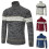(xl,black)Sweater Men's Fleece Thick Turtleneck Sweater Lapel Pullover Splicing Sweater 3