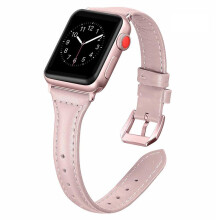 Yhteensopiva Apple Watch -ranneke, aitoa nahkaa, muodikas muotoilu, mukava käyttää Apple Watch -sarjalle 5, 4, 3, 2, 1