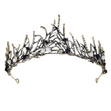 Schwarzes Gothic-Diadem, Accessoire für Geburtstag und Abschlussball, luxuriöse Königinnenkrone, ideales Geschenk für Partys und Maskenbälle,