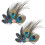 Σετ Flapper Fascinator, Αξεσουάρ Μαλλιών με Φτερά Παγωνιού για Φωτογράφιση & Ειδικές 1