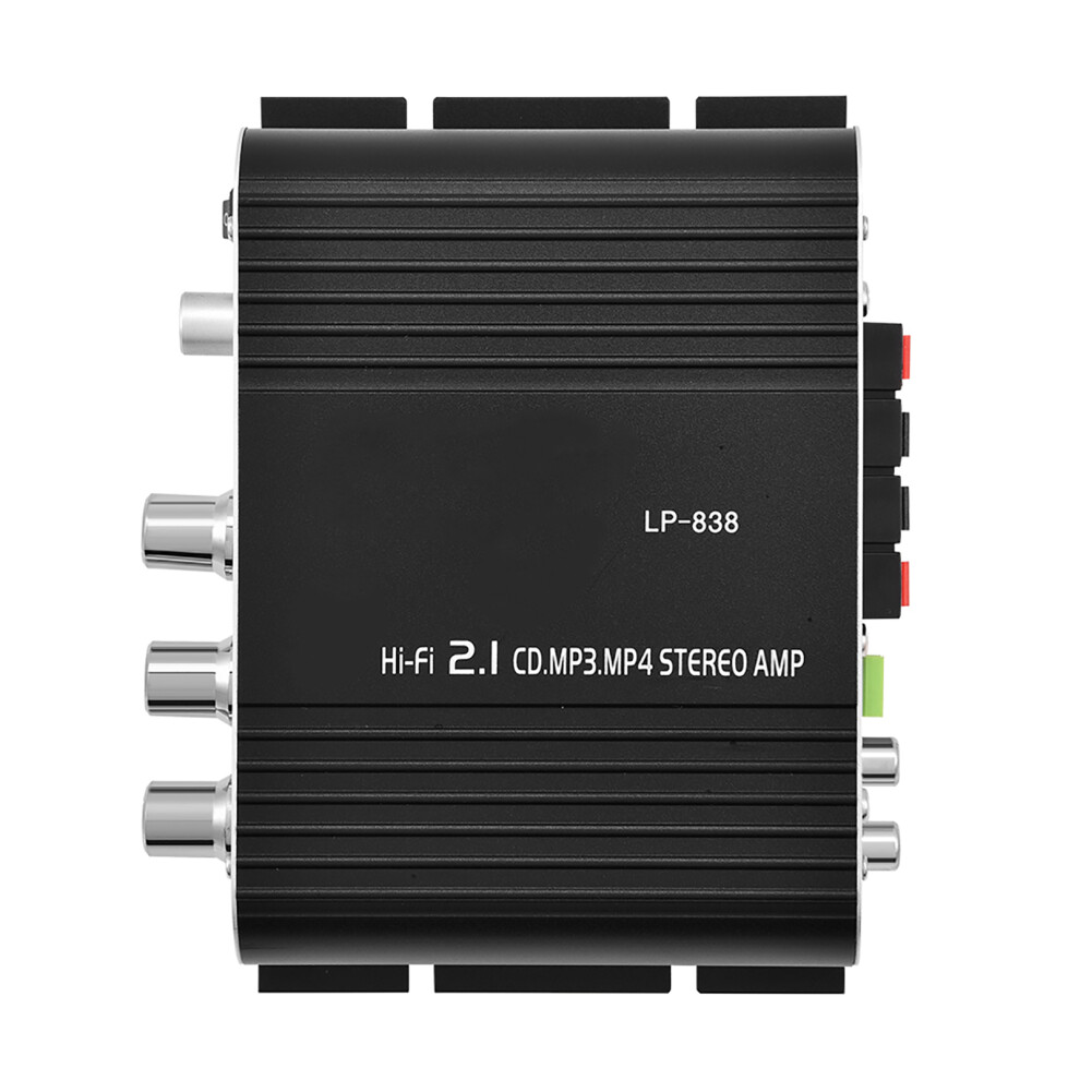 Hifi Bass Audio Power Amplifier Digital Amplifier Mini Stereo Bass Receiver Speaker Amp With Alluminium Alloy Casing Eliminates Electromagnetic Interf 9176269419806