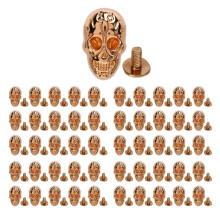Accessoires voor lederbewerking: hoogwaardige klinknagels van zinklegering voor doe-het-zelfprojecten, doodskopklinknagels, coole decoratie in
