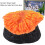 Artificial Sawgrass Aquarium Decoration, Silicone, Orange, 3.7cm Base 6