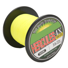 500m Yellow PE Braid Line NO. 3.0 - Abrasion Resistant for Fresh/Saltwater