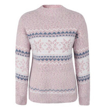 (XL,Pink)Women Pullover Sweater Christmas Sweater Warm Pullover Sweaters Christmas Jumper Christmas Turtleneck Sweater Pink XL