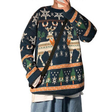 (L,Blue)Christmas Couple Sweater Christmas Sweater Christmas Jumper Christmas Turtleneck Sweater Warm Pullover Sweaters Blue XL