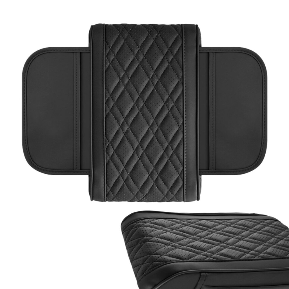 Waterproof Pu Leather Car Armrest Cushion With Side Storage Pocket, Ergonomic Center Console Pad 9347817761825