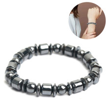 Brățară unisex cu hematit, elastică, hematit magnetică, reducere a stresului, modă avansată