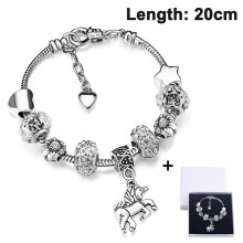 Brățară cu unicorn din cristal strălucitor de basm, cadou elegant pentru ea, pandantive minunate și elegante cu șoarece, compatibile cu lanțul