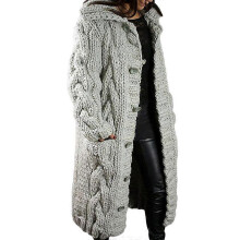 (XL,Light Grey)Plus-Size Sweater, Coat, Fashionable Sweater, Women's Knitted Sweater
