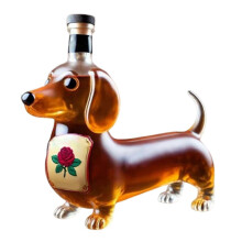 Whisky Decanter Set with Glasses, Dackel-Shaped Alcohol Bottle, Whisky Shaker, Wine Container for Home Decor