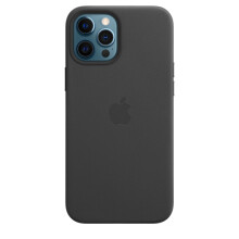 Genuine Apple iPhone 12 Pro Max Leather Case with MagSafe - Midnight Black (MHKM3ZM/A)