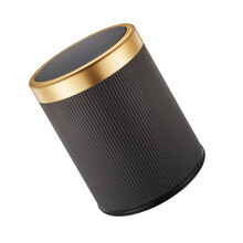 Round Trash Can with Lid, Durable ABS Plastic Waste Bin for Home Office Kitchen and Bedroom