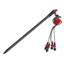 Ornamente de păr vintage, bețișoare de păr clasice japoneze chinezești, lucrate manual din lemn natural de înaltă calitate, pentru ocazii
