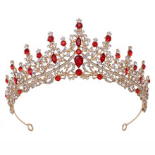 Glamoureuze prinsessenkroon, kroon voor bruiloft of verjaardagsfeest met sprankelende strass-steentjes, één maat past de meeste vrouwenhoofden.
