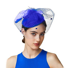 Pălării fascinatoare pentru femei, pălării vintage britanice pentru cocktailuri și petreceri cu flori din voal, accesoriu de păr în stil