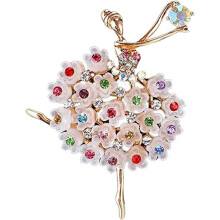 Umbrella Design Brooch Pin, Creative And Exquisite Workmanship Rhinestone Clothes Decoration for Women, Stylish Boutonniere Accessory for Bag Hat Scar
