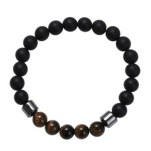 Rekbare armband voor dagelijks gebruik, elastische armband met natuurlijke halfedelstenen, echte edelsteenparels in een klassiek, eenvoudig ontwerp,