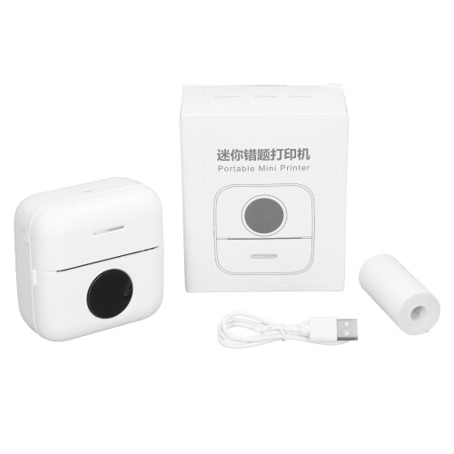 Thermal Printer Paper Compatible Mini Printer, Smart Pocket Printer With Multipurpose Uses And HD Mini Print Quality