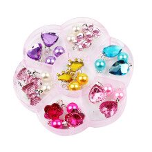 Kids Jewelry Clip Earrings for Girls Easy to Put On Multiple Styles with Storage Box Comfortable Design Non Toxic Hypoallergenic for Dress Up Playtime