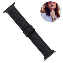 Pleciony, elastyczny pasek sportowy Solo Loop z elastycznego nylonu do zegarka Apple Watch, kompatybilny z seriami 7, 6, 5, 4, 3, 2, 1, lekki,