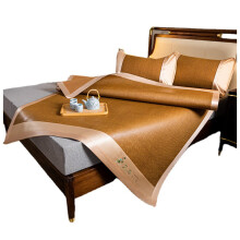 Summer Sleeping Mat Portable Foldable, Bamboo/Rattan Material, SkinFriendly Breathable, Size 1.5x2M, Color A
