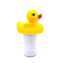Duck Shaped Floating Pool Chlorinator with Lockable Safety Lid for Spa and Swimming Pools Yellow