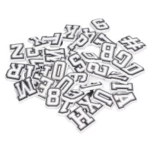 37 Stück PVC Buchstaben-Schuh-Charm-Set zur Schuhdekoration, Weiß