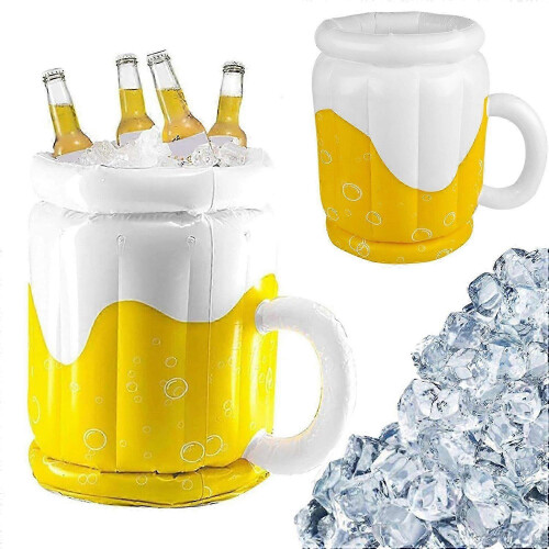 Inflatable floating drinks barrel, drinks cooler for outdoor pool party relaxation enjoyment