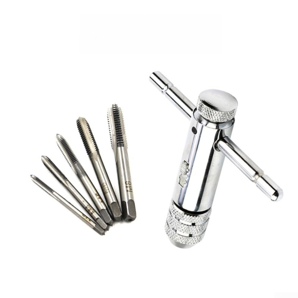 Machine Screw Thread Tap Wrench Adjustable Thandle Ratchet Holder Alloy Steel Onehanded Operation For Tight Spaces 9199774164757