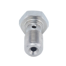Boulon banjo en acier inoxydable M10x1.0 pour voitures, résistant à la corrosion, raccord de 0.8in