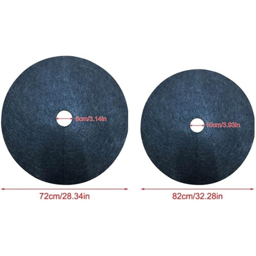 Tree Mulch Ring Weed Control Mat Nonwoven Protector for Garden Plants 27cm Moisture Retention 2