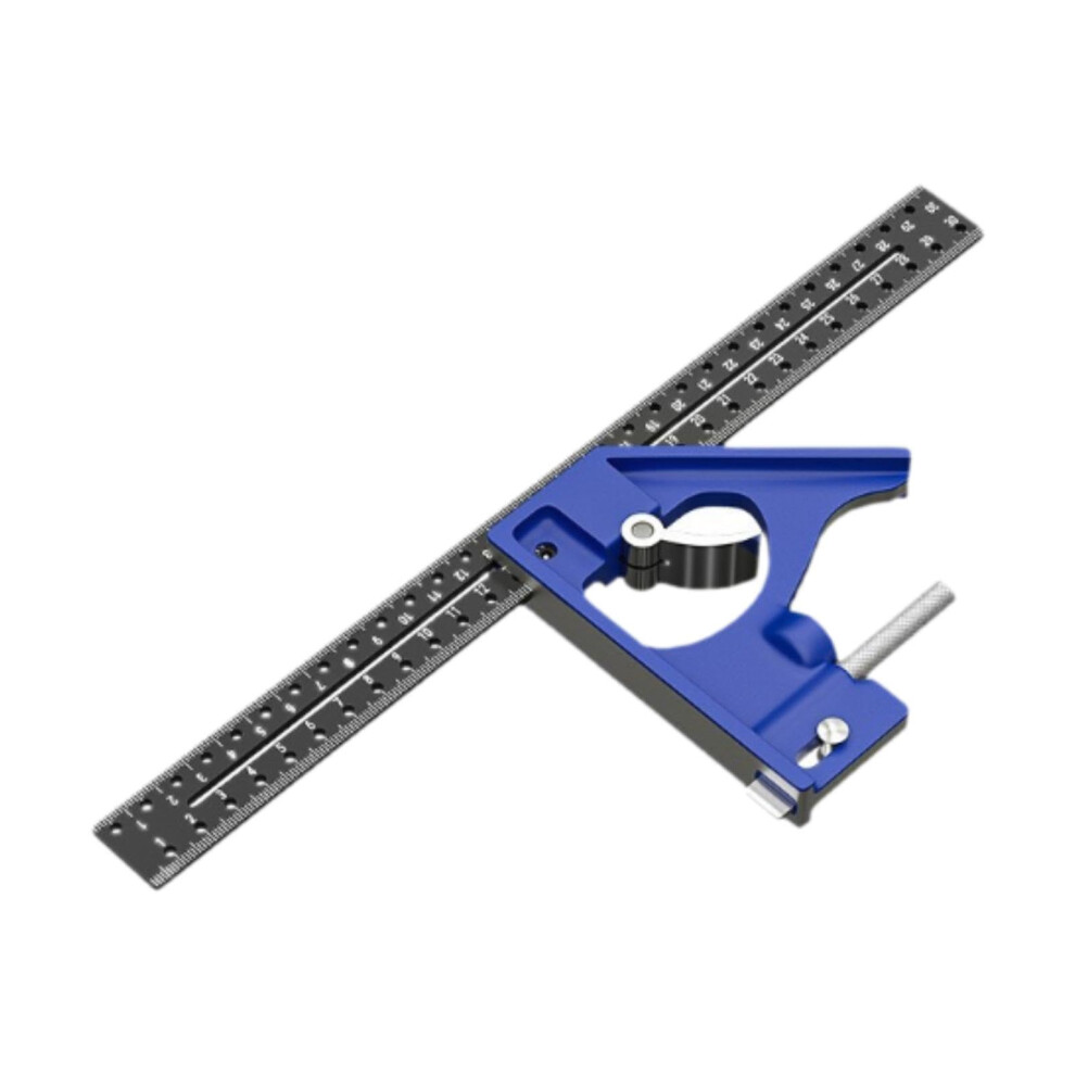12 Inch/30Cm T Ruler Woodworking Tool, Dual Scale Combination Square Measuring Tool For Precision Layout 9187378541630
