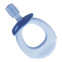 Brosse à dents pour bébé 360 détachable en silicone doux bleu