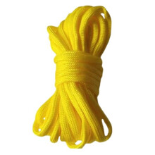 2Pcs 4mm Double Braided Nylon Rope Tensile Abrasion Resistant Cord for Camping Hiking Fishing 3yd Yellow
