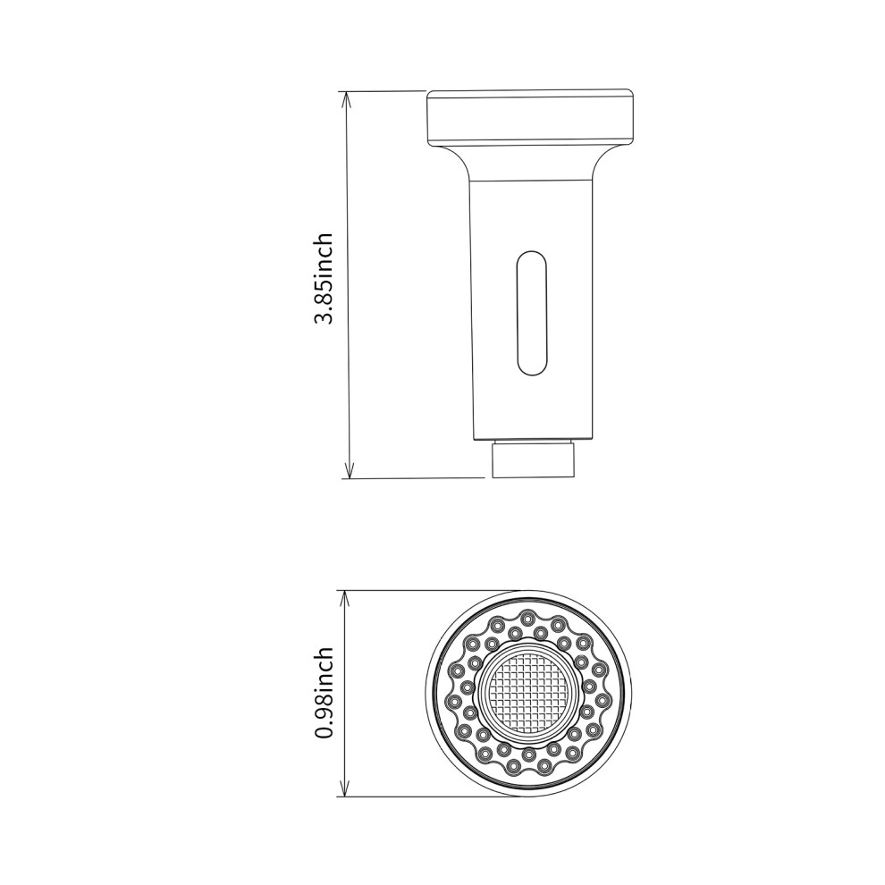 G1/2 Kitchen Faucet Spray Head With Soft And Strong Stream Functions 6951379978138