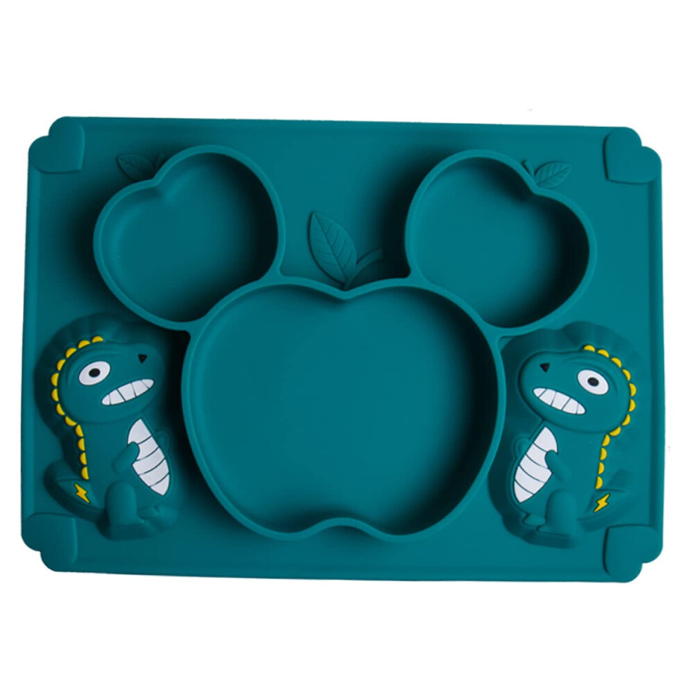 Silicone Suction Baby Plate with NonSkid Base, Microwave Safe Divided Plate for Toddlers