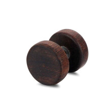Orecchini a perno con intarsio in legno, orecchini con design a dilatatore per orecchie in acciaio inossidabile resistente alla corrosione, design