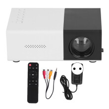 Proiector LED portabil, mini proiector video, 1080P HD, luminozitate ridicată, difuzoare stereo HIFI cu zgomot redus și streaming WiFi, ideal pentru