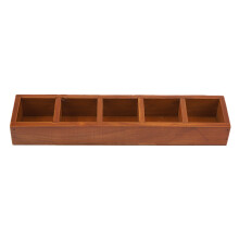 Soporte para suculentas para el hogar y el jardín, bandeja de madera rústica de gran capacidad, ecológica, perfecta para organizar macetas, no