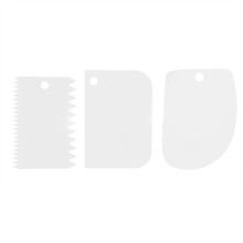 Bakery Expert, Dough Scraper Bowl Scraper Set for Professional Looking Cakes, Our Tools Are Made Of Food Grade Plastic And Are Both Flexible And Easy