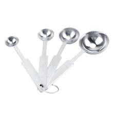 Cooking Companion, sett med måleskjeer i rustfritt stål, tåler oppvaskmaskin, 4 stk.