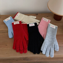 (Gray) Wool Blend Knitted Gloves, Touchscreen Winter Gloves for Men & Women, Thermal Windproof for Outdoor Cycling, Hiking, Driving