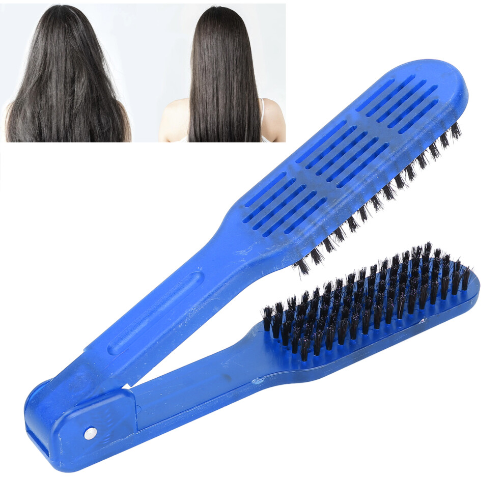 Blue Double-Sided Anti-Static Bristle Hair Brush, Heat Resistant