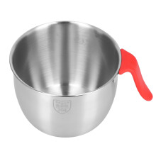 2800ML Edelstahl-Schüssel mit Griff, rutschfest und spritzwassergeschützt