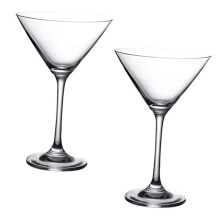 2Pcs Martini Cocktail Glass Set with Stable Base, Clear Elegant Goblets for Whiskey, Wine and Vodka