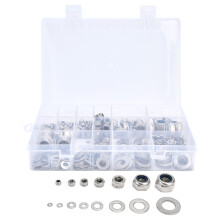Stainless Steel Washers Assortment Kit Corrosion Resistance High Quality Lock Metal Washers SAE Flat Washers Easy Storage Vibration Resistant Wide