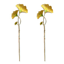 Bruiloftsdecoratie, kunstmatige Ginkgo Biloba-takken, zijden Ginkgo-bladstengel, neptakken voor doe-het-zelf-projecten voor binnen- en