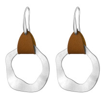 Lightweight Statement Earrings for Women, Geometric Circle Earrings with Silver Hoop Earrings Inspiration, Bohemian Dangle Earrings Featuring Chic Con